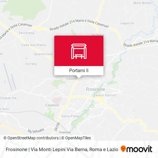 Mappa Frosinone | Via Monti Lepini Via Berna