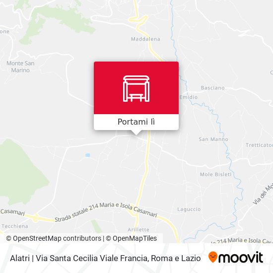 Mappa Alatri | Via Santa Cecilia Viale Francia
