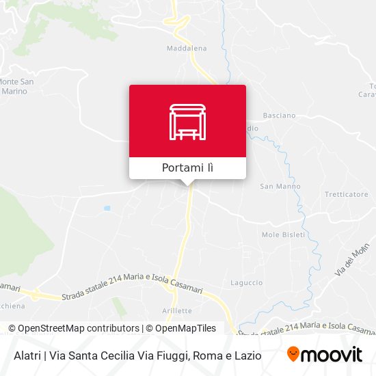 Mappa Alatri | Via Santa Cecilia Via Fiuggi