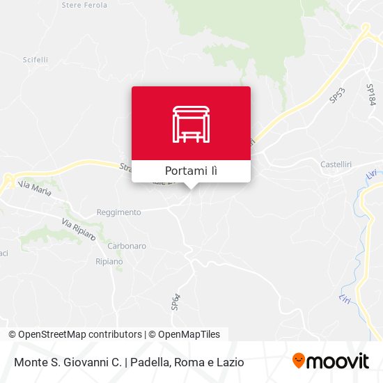 Mappa Monte S. Giovanni C. | Padella