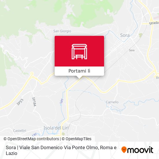 Mappa Sora | Viale San Domenico Via Ponte Olmo