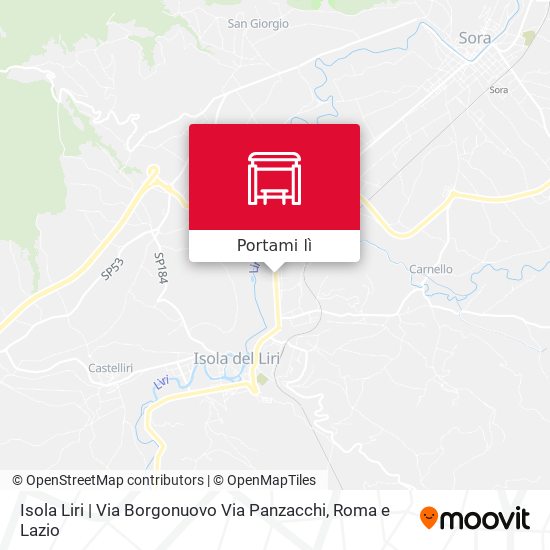 Mappa Isola Liri | Via Borgonuovo Via Panzacchi