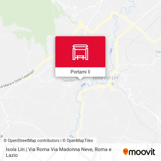 Mappa Isola Liri | Via Roma Via Madonna Neve
