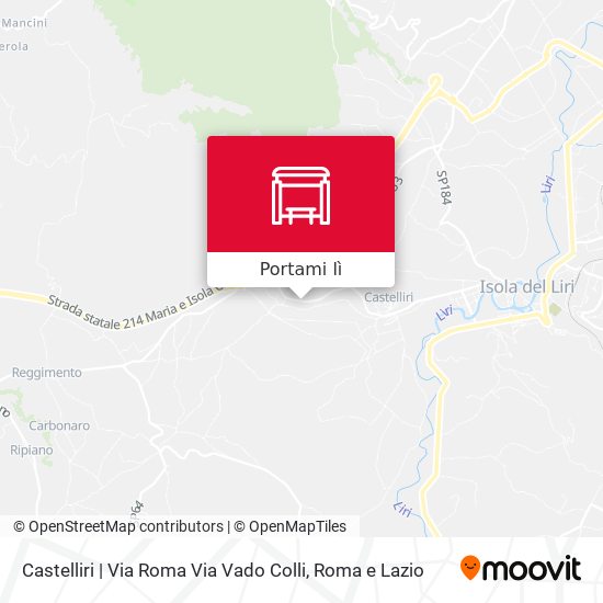 Mappa Castelliri | Via Roma Via Vado Colli