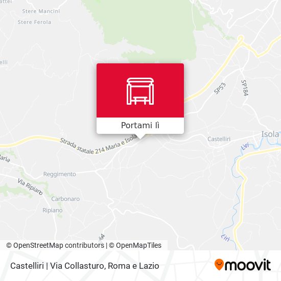 Mappa Castelliri | Via Collasturo