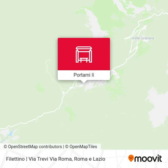Mappa Filettino | Via Trevi Via Roma