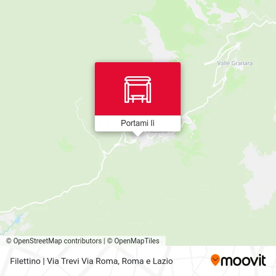 Mappa Filettino | Via Trevi Via Roma