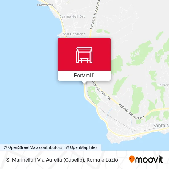 Mappa S. Marinella | Via Aurelia (Casello)