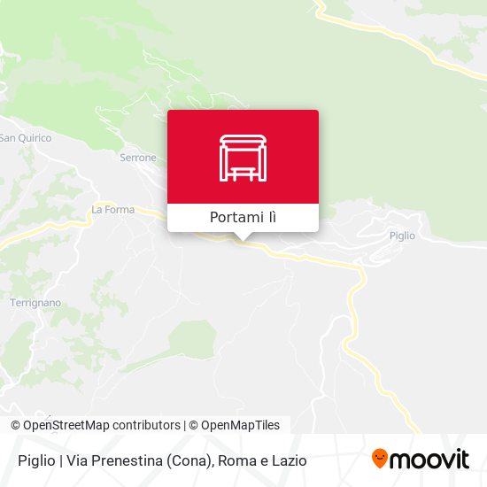 Mappa Piglio | Via Prenestina (Cona)