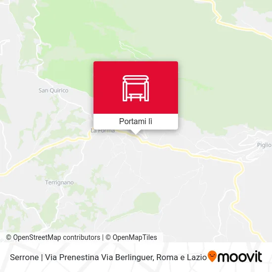 Mappa Serrone | Via Prenestina Via Berlinguer
