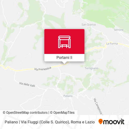 Mappa Paliano | Via Fiuggi (Colle S. Quirico)