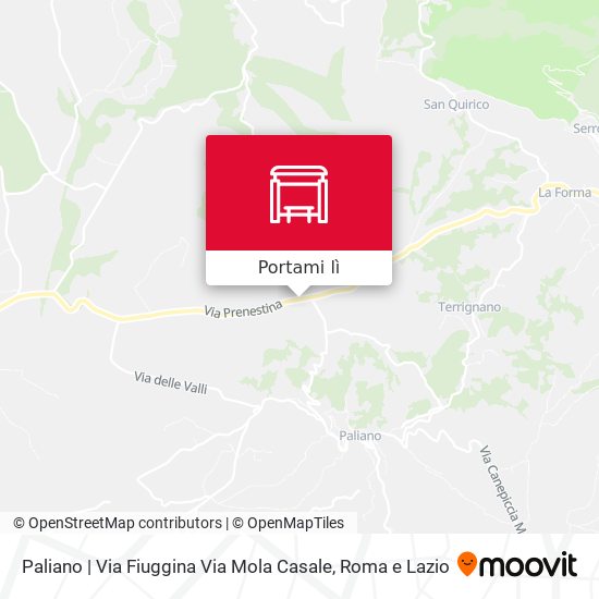 Mappa Paliano | Via Fiuggina Via Mola Casale