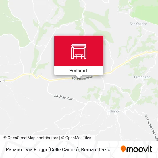 Mappa Paliano | Via Fiuggi (Colle Canino)