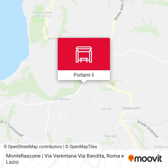 Mappa Montefiascone | Via Verentana Via Bandita
