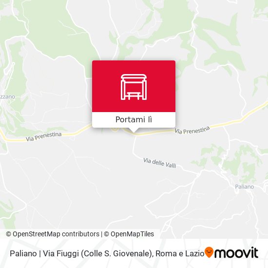 Mappa Paliano | Via Fiuggi (Colle S. Giovenale)
