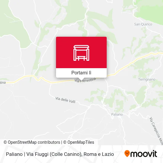 Mappa Paliano | Via Fiuggi (Colle Canino)
