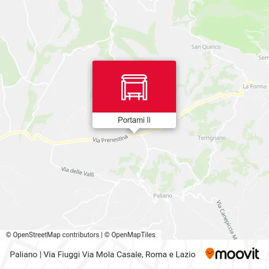 Mappa Paliano | Via Fiuggi Via Mola Casale