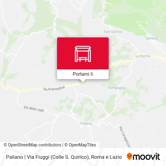 Mappa Paliano | Via Fiuggi (Colle S. Quirico)