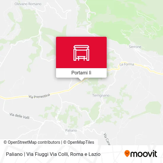 Mappa Paliano | Via Fiuggi Via Colli