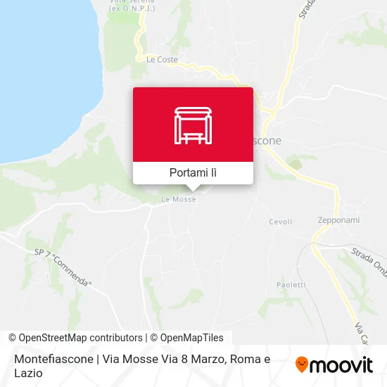 Mappa Montefiascone | Via Mosse Via 8 Marzo