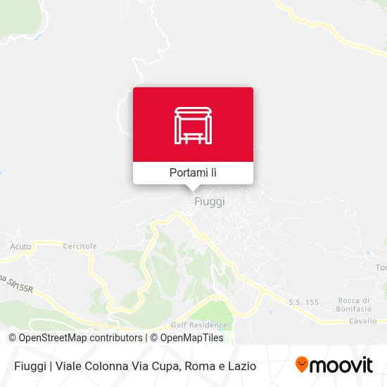Mappa Fiuggi | Viale Colonna Via Cupa