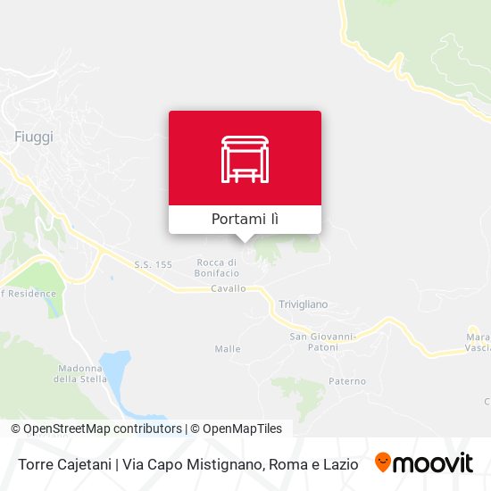 Mappa Torre Cajetani | Via Capo Mistignano