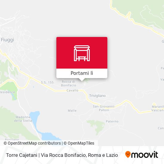 Mappa Torre Cajetani | Via Rocca Bonifacio
