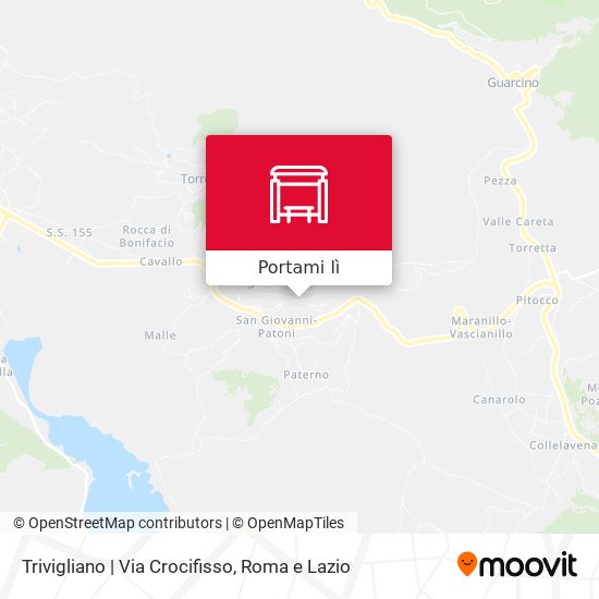 Mappa Trivigliano | Via Crocifisso