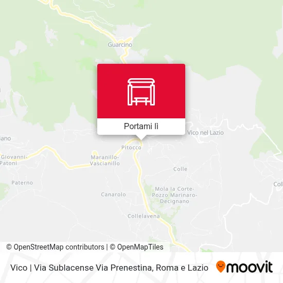 Mappa Vico | Via Sublacense Via Prenestina