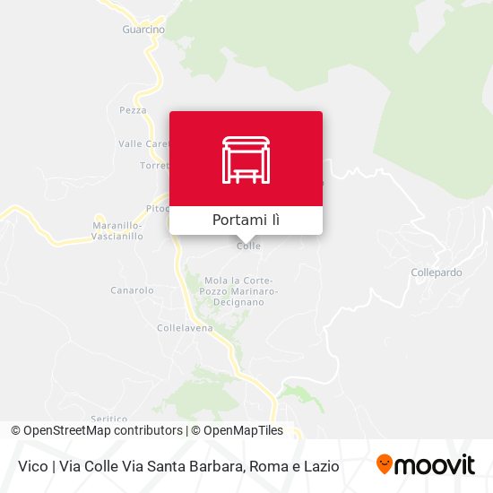 Mappa Vico | Via Colle Via Santa Barbara