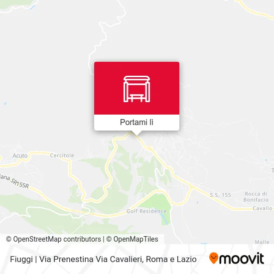 Mappa Fiuggi | Via Prenestina Via Cavalieri