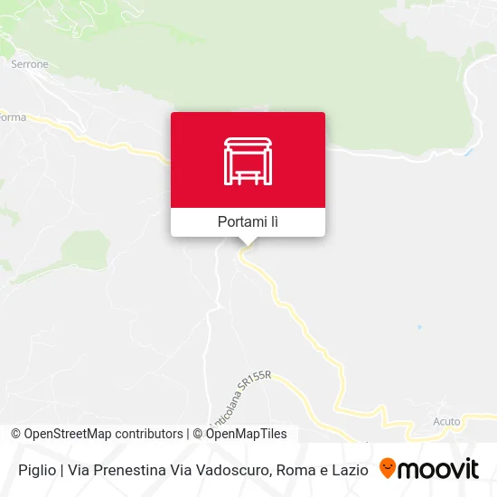 Mappa Piglio | Via Prenestina Via Vadoscuro