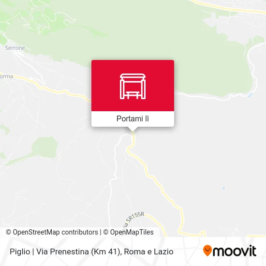 Mappa Piglio | Via Prenestina (Km 41)