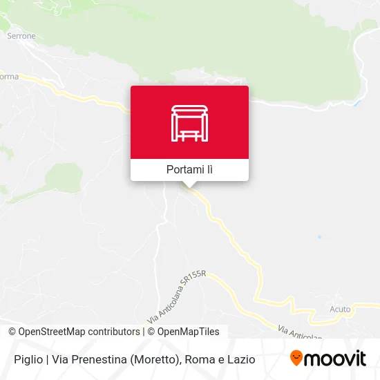 Mappa Piglio | Via Prenestina (Moretto)