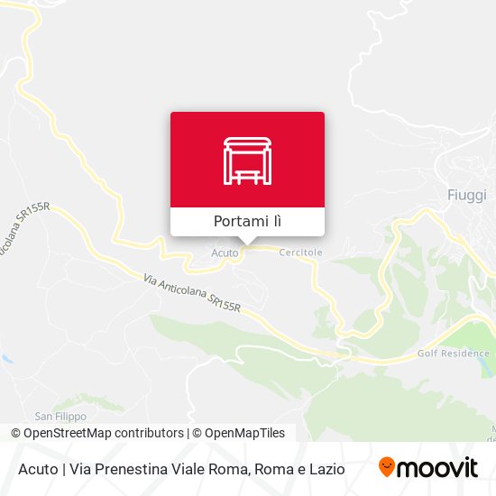 Mappa Acuto | Via Prenestina Viale Roma