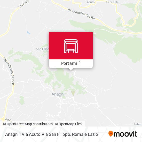 Mappa Anagni | Via Acuto Via San Filippo