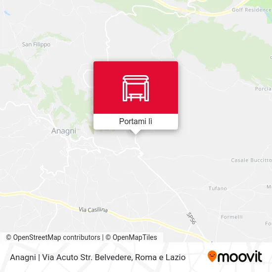 Mappa Anagni | Via Acuto Str. Belvedere