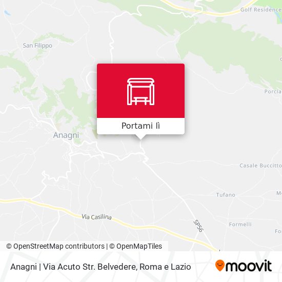 Mappa Anagni | Via Acuto Str. Belvedere
