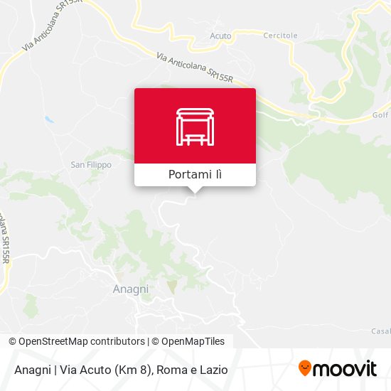 Mappa Anagni | Via Acuto (Km 8)