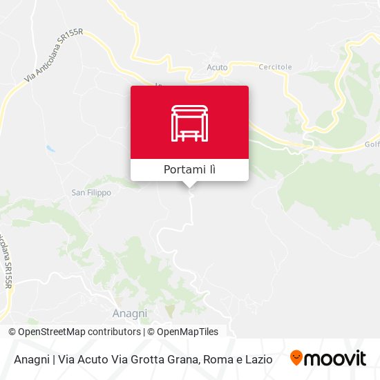 Mappa Anagni | Via Acuto Via Grotta Grana