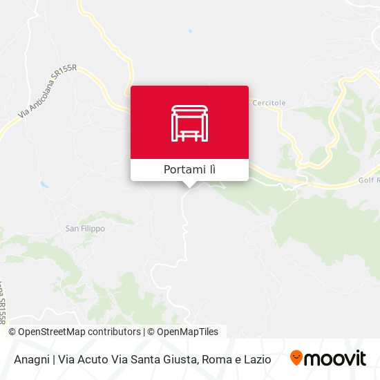Mappa Anagni | Via Acuto Via Santa Giusta