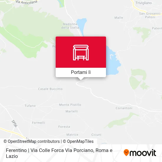 Mappa Ferentino | Via Colle Forca Via Porciano