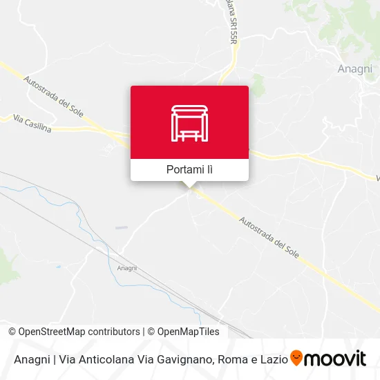 Mappa Anagni | Via Anticolana Via Gavignano