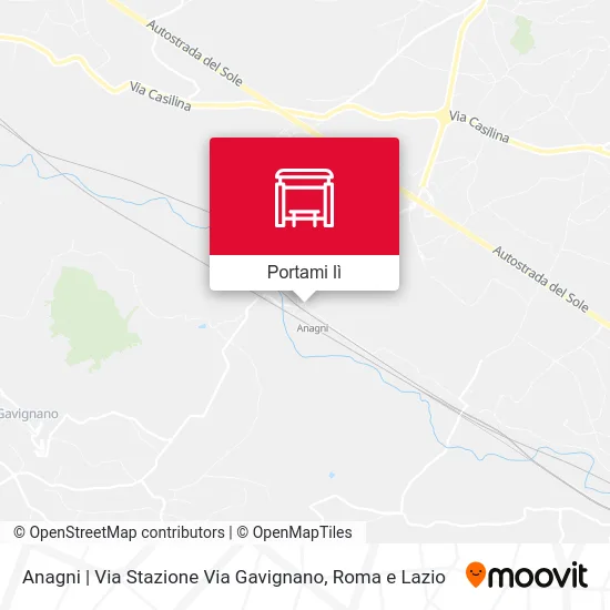 Mappa Anagni | Via Stazione Via Gavignano