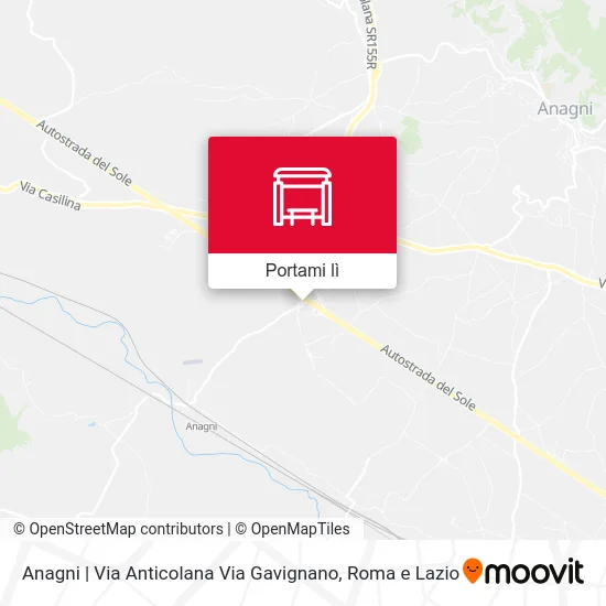 Mappa Anagni | Via Anticolana Via Gavignano