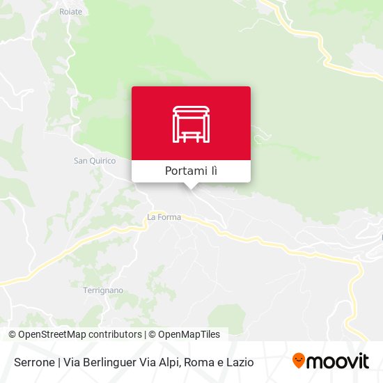 Mappa Serrone | Via Berlinguer Via Alpi