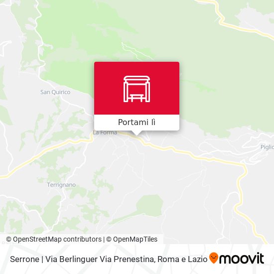Mappa Serrone | Via Berlinguer Via Prenestina