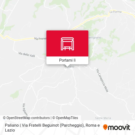 Mappa Paliano | Via Fratelli Beguinot (Parcheggio)