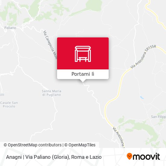Mappa Anagni | Via Paliano (Gloria)