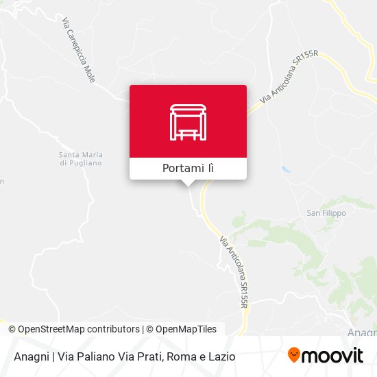 Mappa Anagni | Via Paliano Via Prati